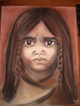 portrait d'une petite fille indienne